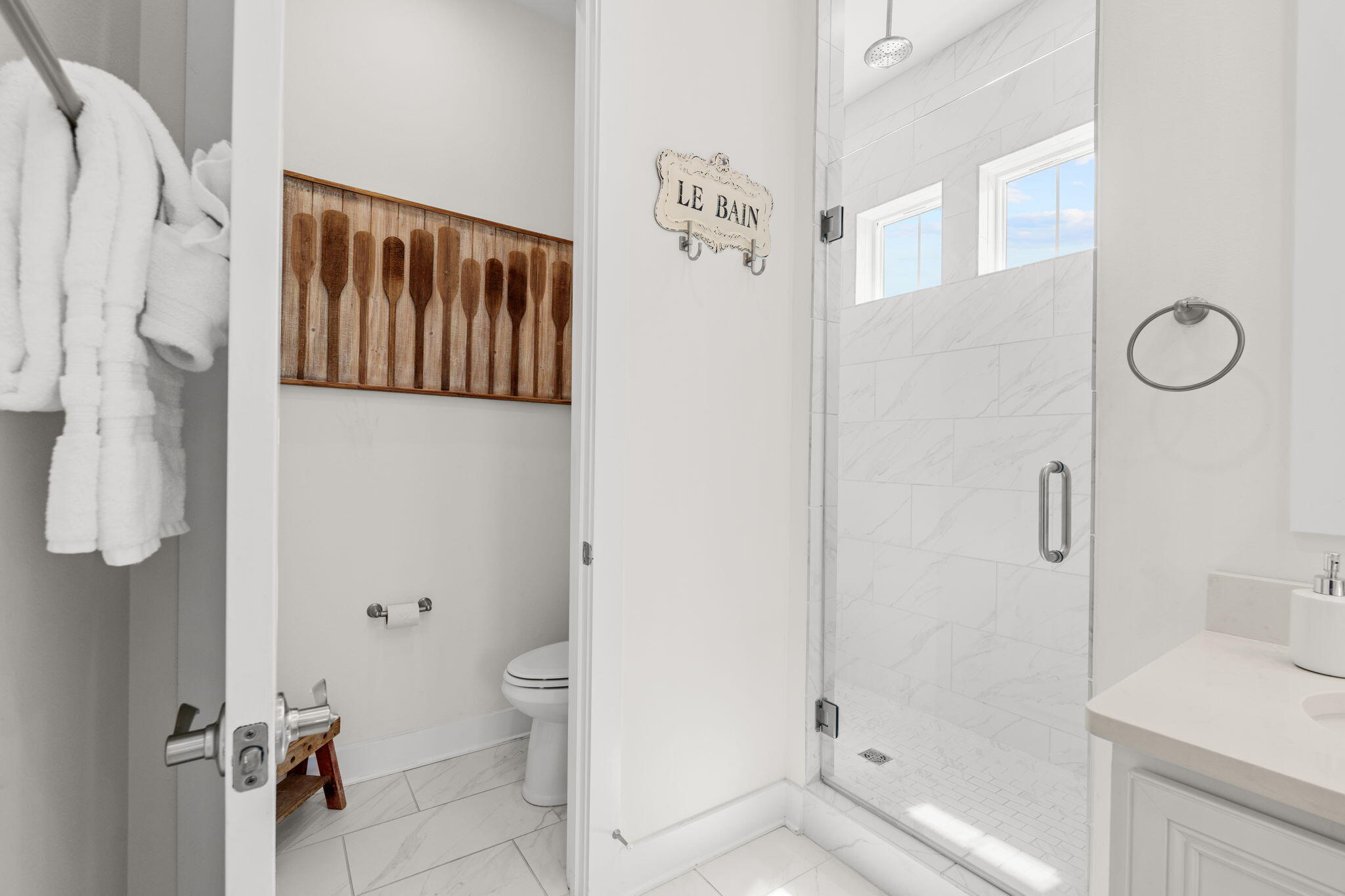 268 Milestone Dr Inlet Beach, Unit C Inlet Beach, FL 32461 - Photo 20 of 34 a bathroom with a shower and a toilet