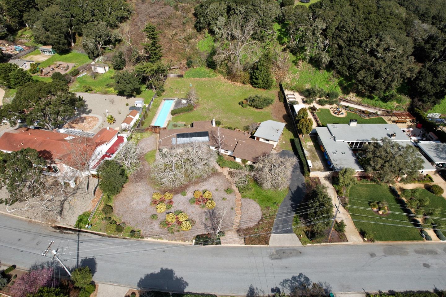 6405 Brookdale Drive Carmel, CA 93923 - Photo 32 of 32 an aerial view of a house with a yard