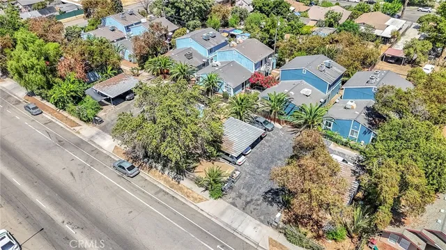 an aerial view of residential house with outdoor space