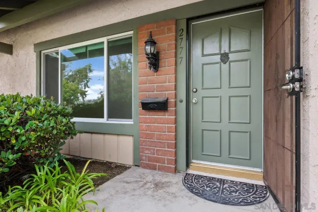 front view of door with glass door
