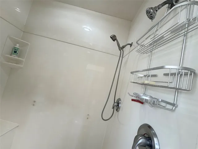 a view of a room with rack on the wall