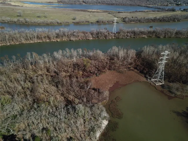 a view of a lake with a beach