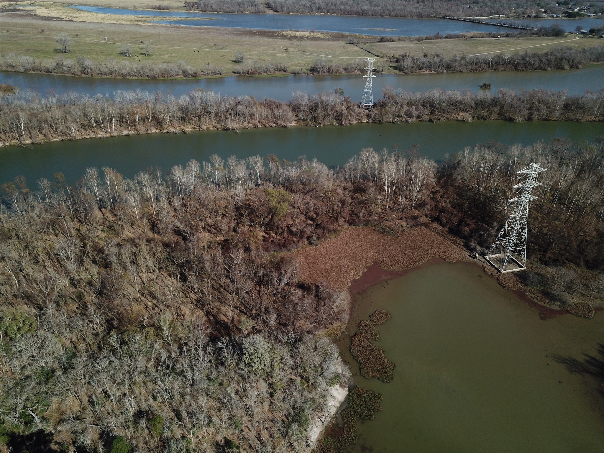55 Lake Road Huntsville, TX 77320 - Photo 43 of 50 an aerial view of a houses with ocean view