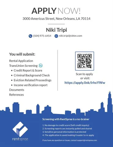 $1,550 | 3000 Americus Street, New Orleans, LA 70114