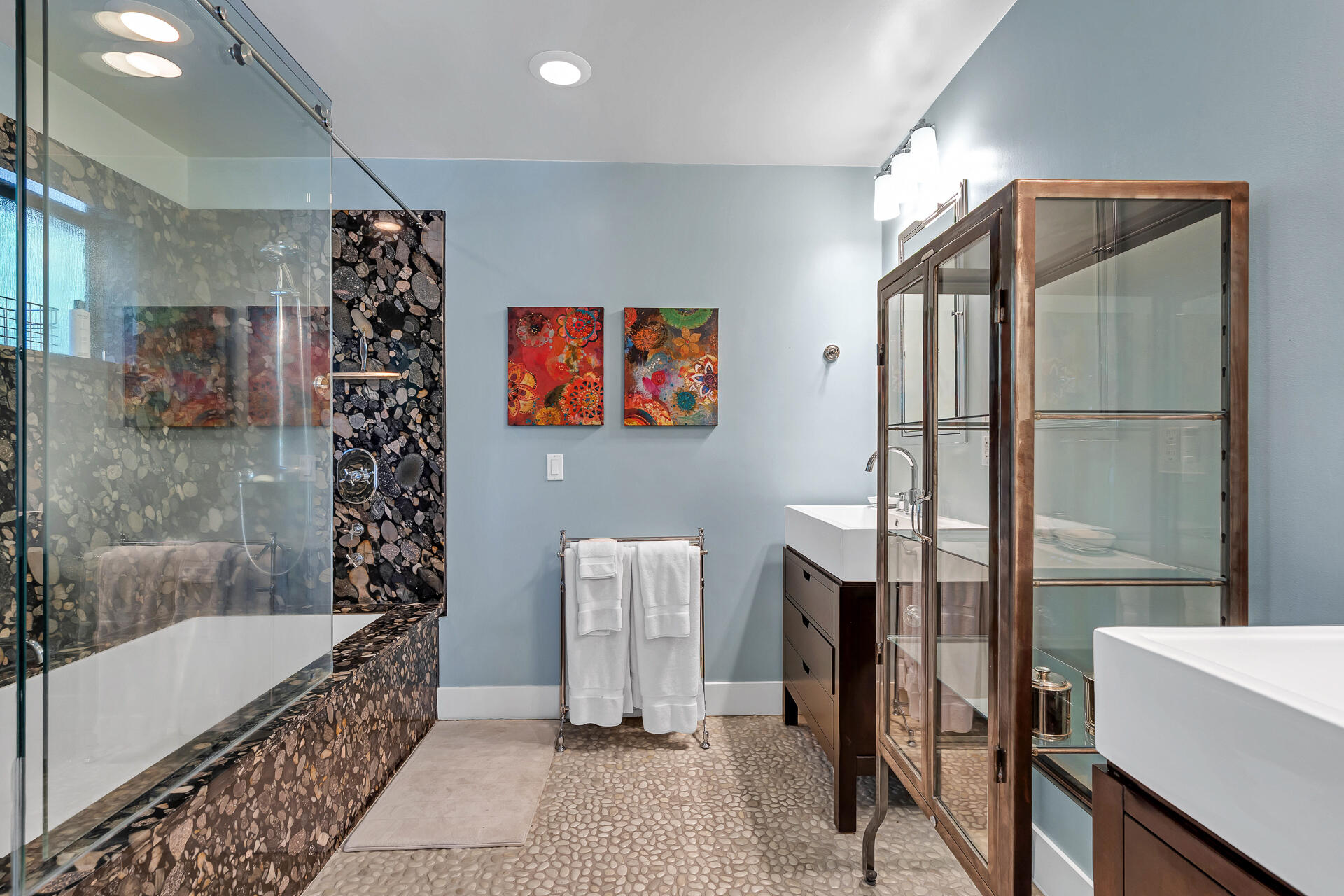 42048 Wilcox Road Hat Creek, CA 96040 - Photo 39 of 134 a bathroom with a bathtub a shower and a sink