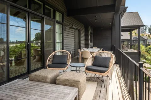 a house view with a seating space