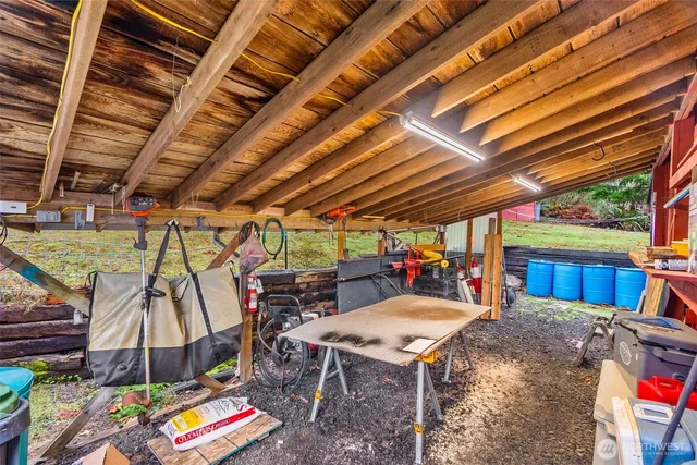 a view of storage and utility room