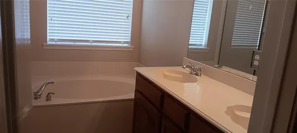 a bathroom with a sink and a bathtub