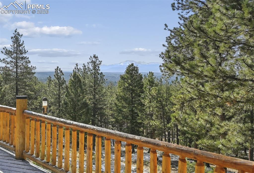 3613 Trail Creek Road Florissant, CO 80816 - Photo 8 of 43 a view of a balcony with outdoor space