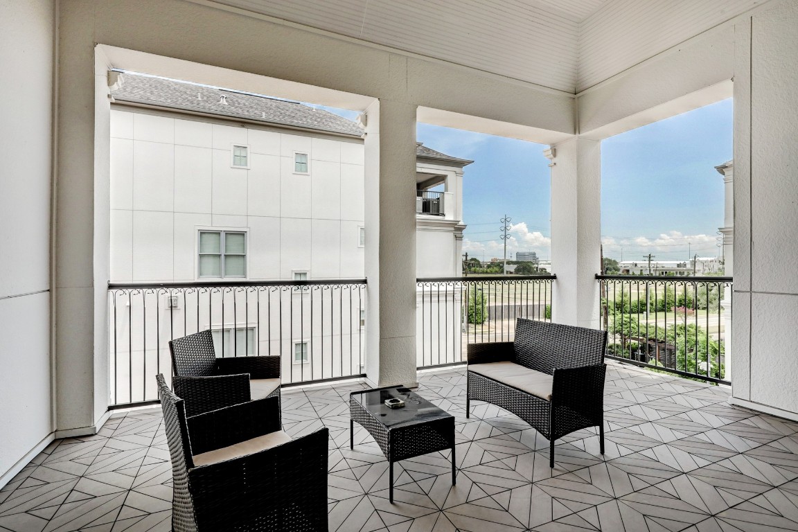 6103 Alexandra Grove Place Houston, TX 77055 - Photo 18 of 19 Third floor balcony is the perfect area to host guests and for a quiet sitting area