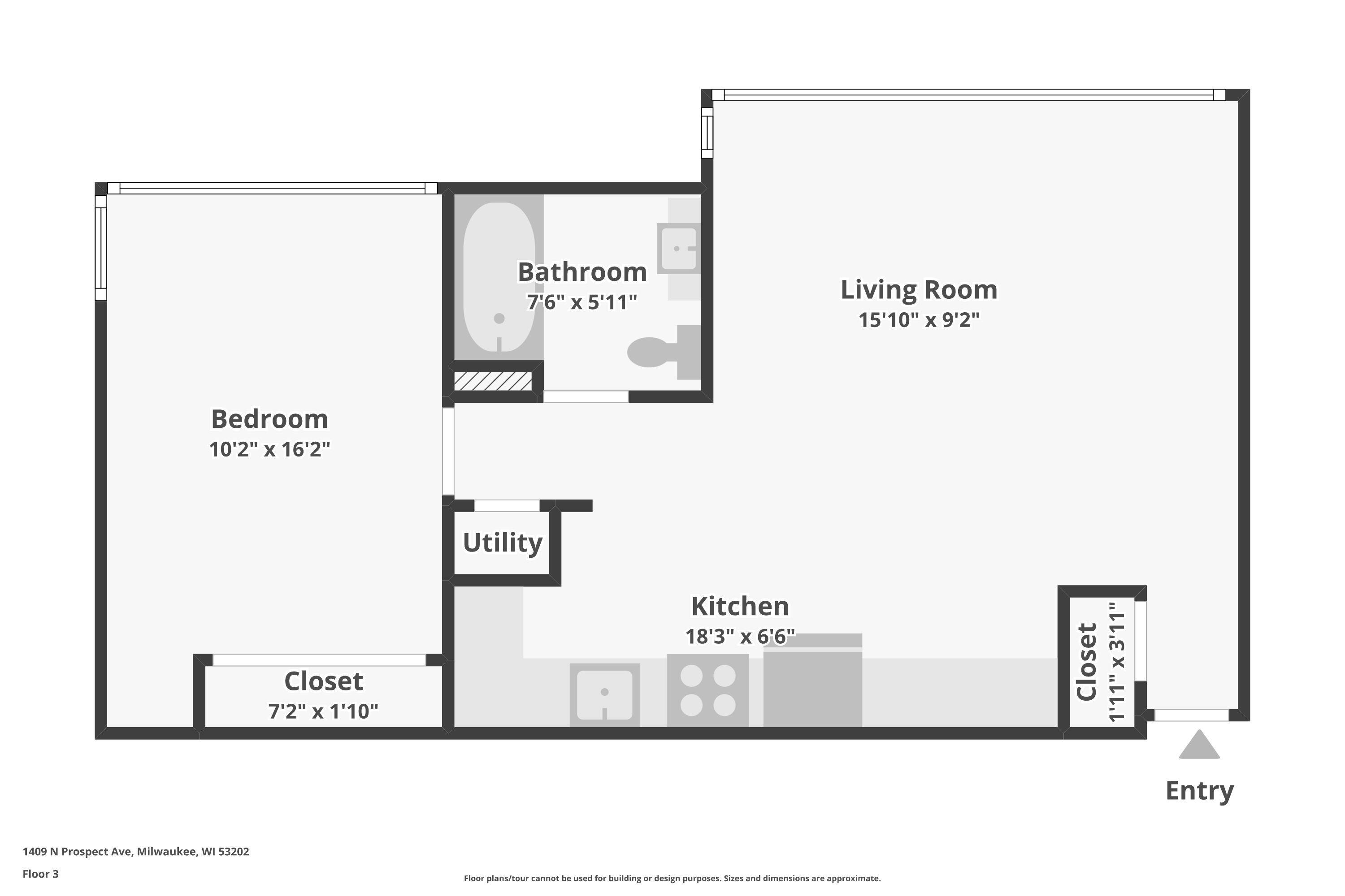 1409 North Prospect Avenue, Unit 302 Milwaukee, WI 53202 - Photo 3 of 19 1-floor-3