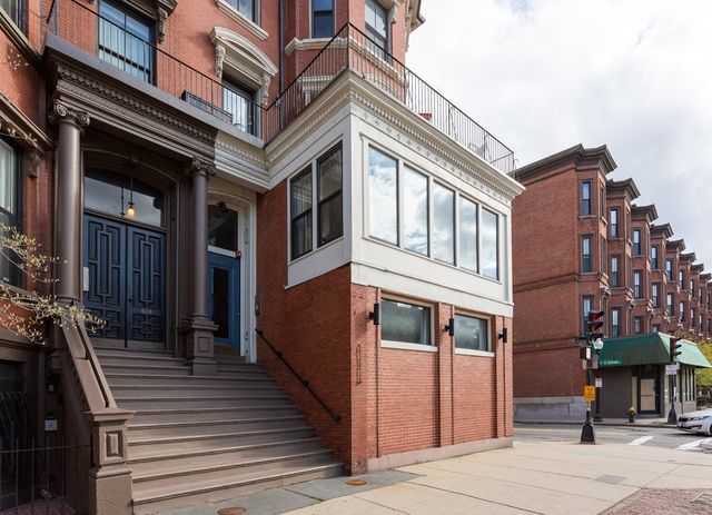 a view of a building with many windows