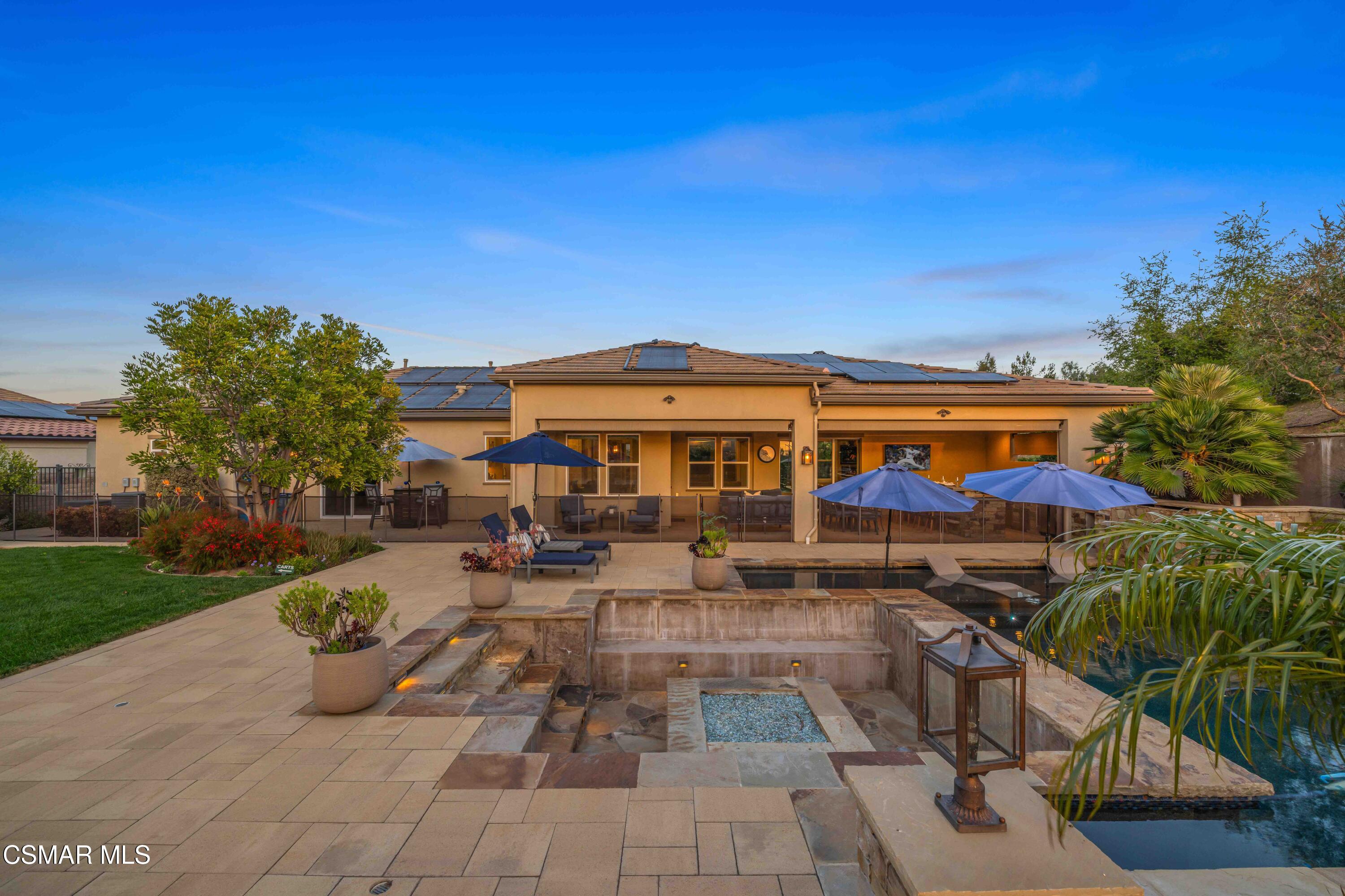 6508 High Country Place Moorpark, CA 93021 - Photo 53 of 95 a view of swimming pool with outdoor seating and plants