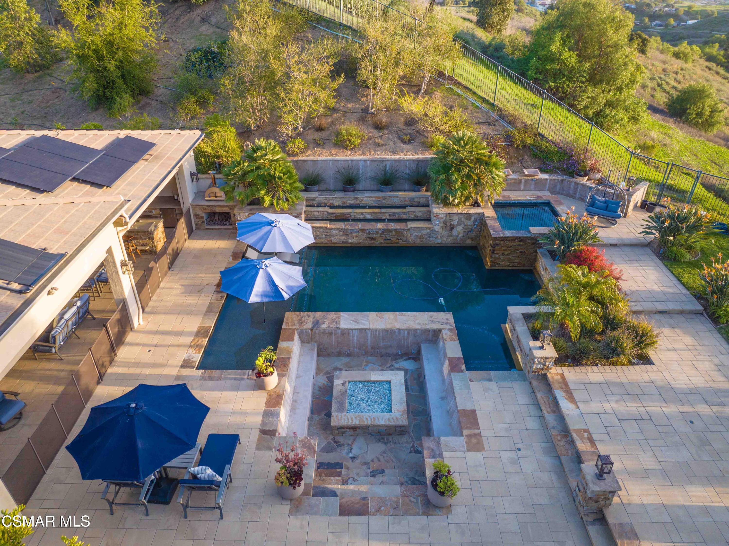 6508 High Country Place Moorpark, CA 93021 - Photo 89 of 95 an aerial view of a house with a garden