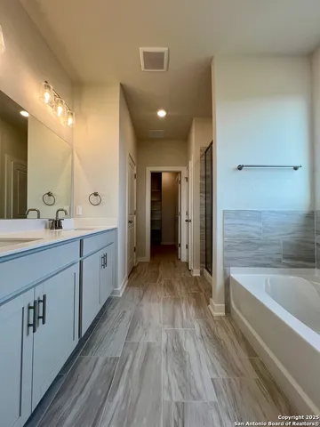 a view of an ocean with a big yard