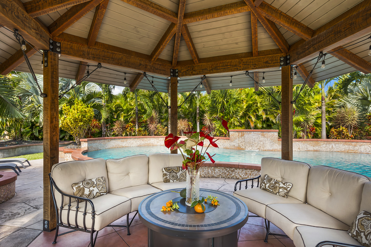 13-308 Kamaili Road Pahoa, HI 96778 - Photo 3 of 29 a outdoor living space with furniture and a garden
