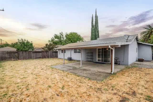 a backyard of a house