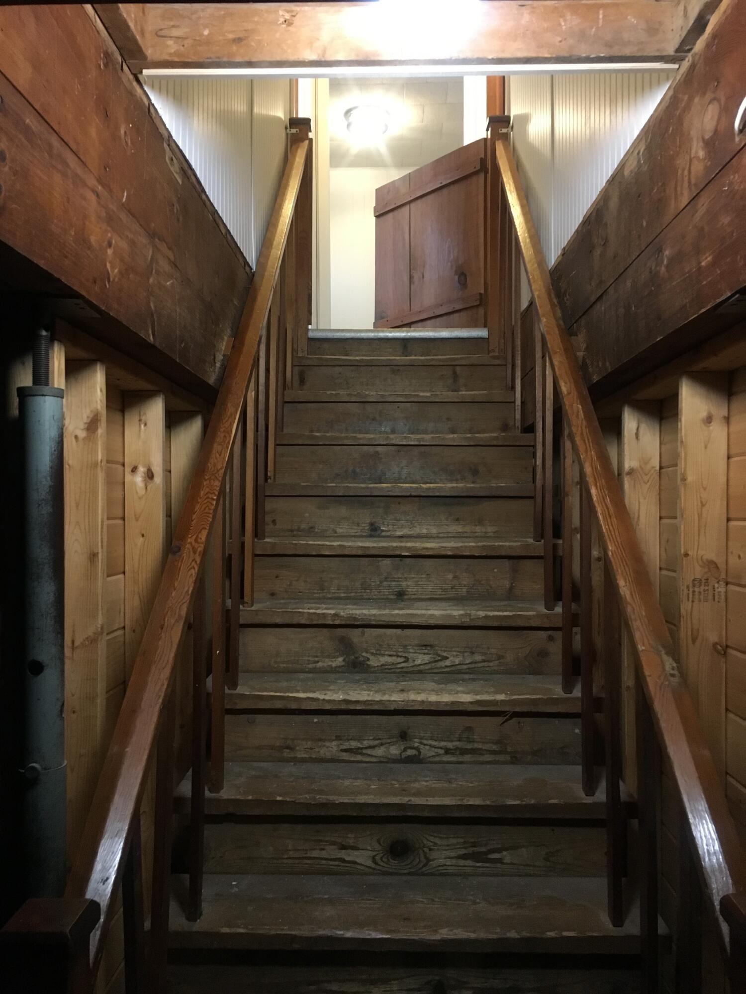 9188 Erdman Road Onekama, MI 49675 - Photo 29 of 33 Basement stairs with dutch door