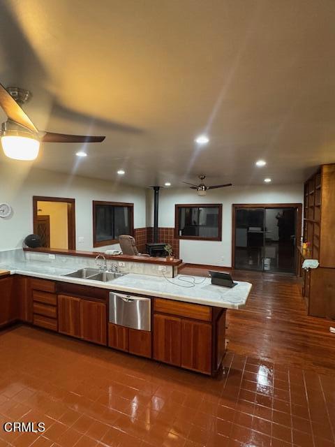19200 Tramway Navarro, CA 95463 - Photo 18 of 50 a large kitchen with stainless steel appliances a large counter top a stove and a sink