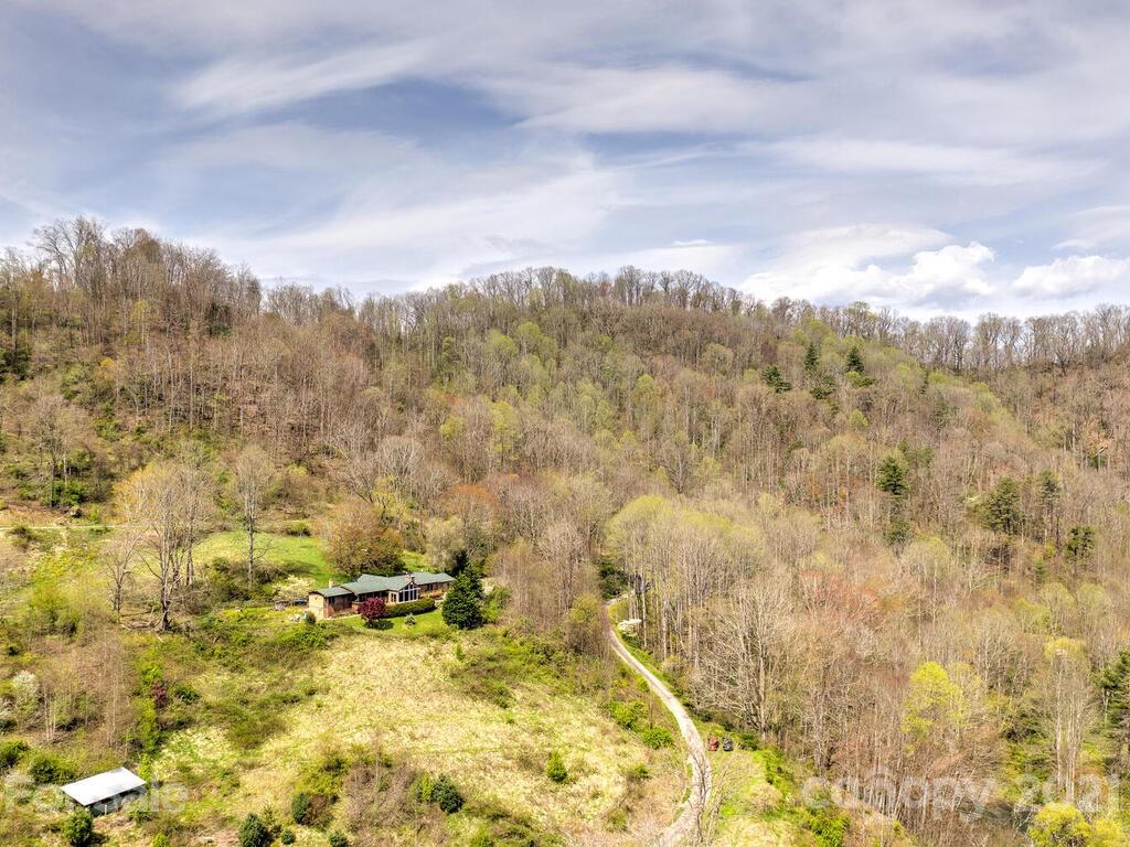 251 Riding High Road Waynesville, NC 28785 - Photo 38 of 41 a view of a yard with mountains in the background
