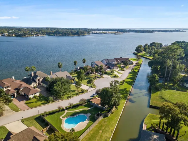 a view of a lake with a floor