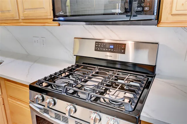 a close view of stove