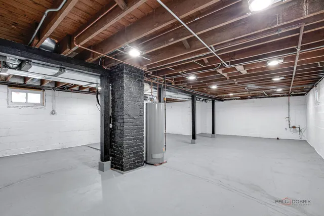 a view of empty room with stairs