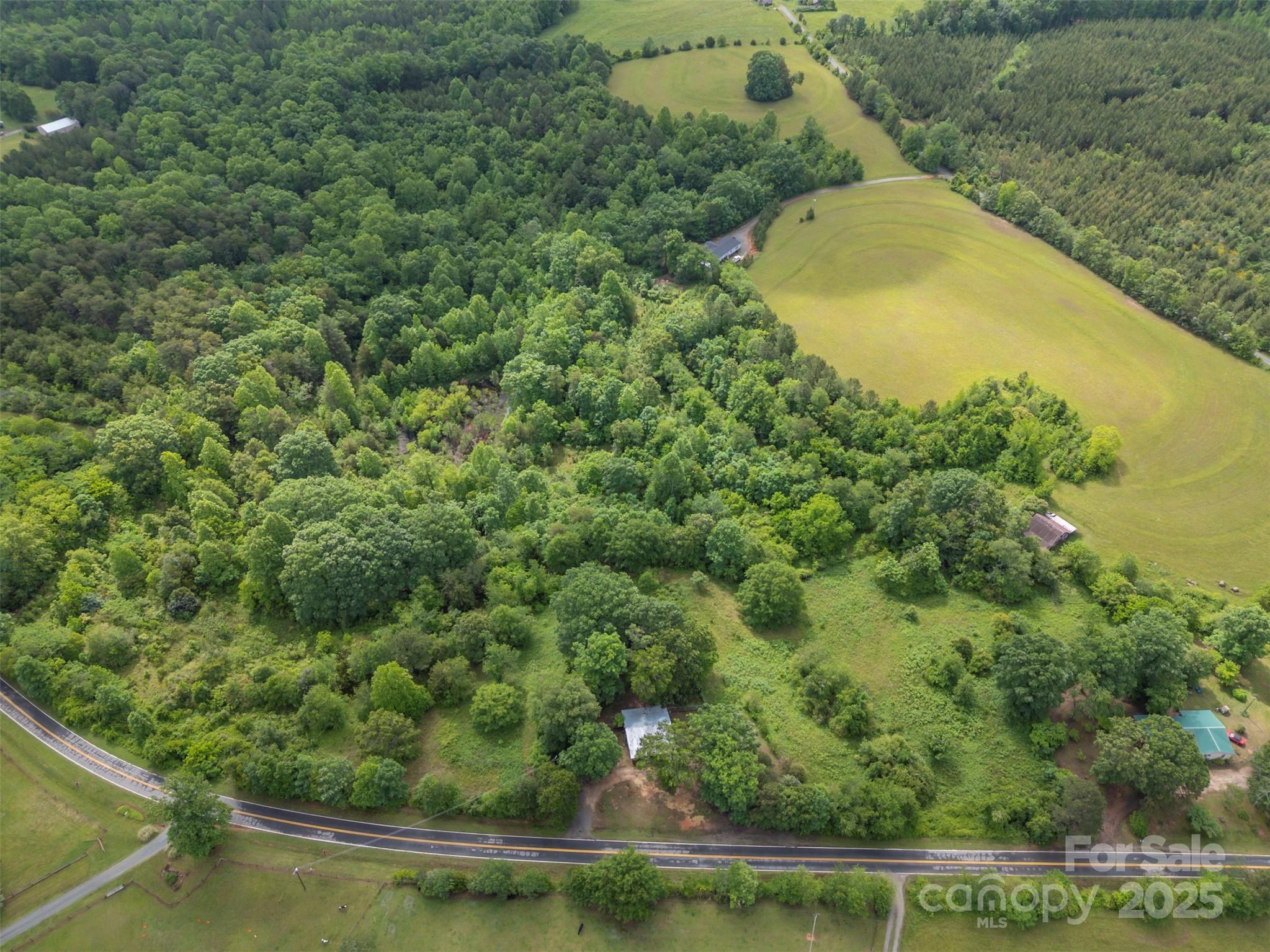 751 Ted Smith Road Rutherfordton, NC 28139 - Photo 6 of 36 an aerial view of residential houses with outdoor space and trees