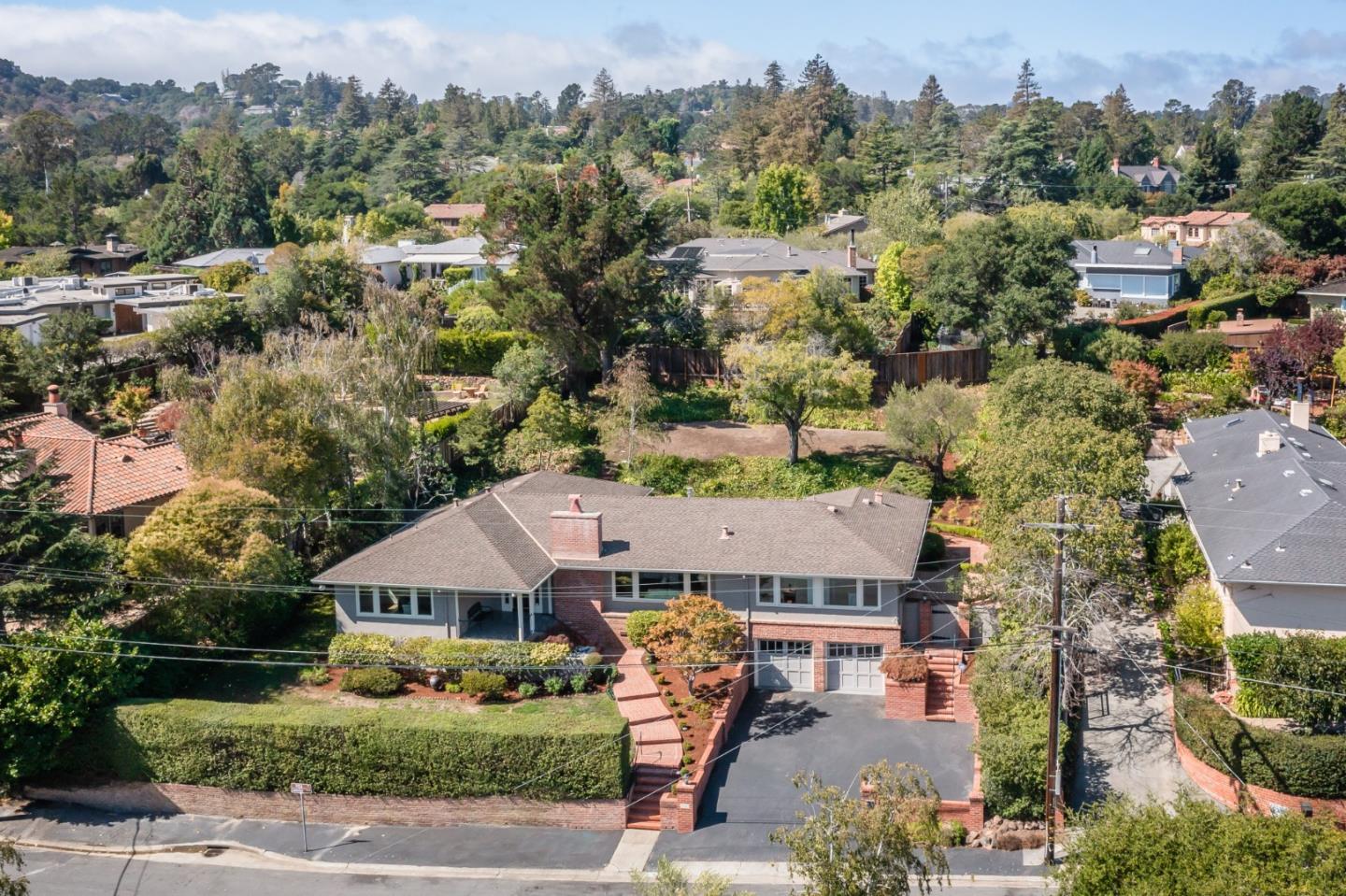 835 Longview Road Hillsborough, CA 94010 - Photo 3 of 46 an aerial view of a house