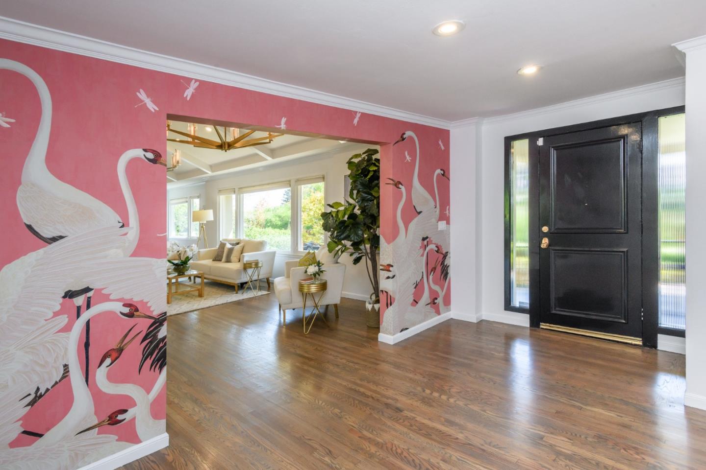 835 Longview Road Hillsborough, CA 94010 - Photo 7 of 46 a living room with furniture and a wooden floor