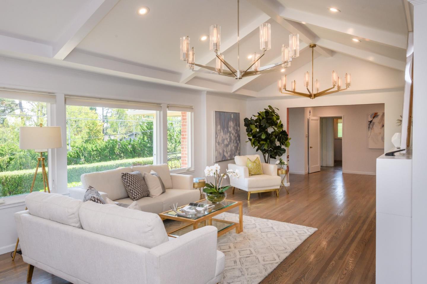 835 Longview Road Hillsborough, CA 94010 - Photo 10 of 46 a living room with furniture and a large window