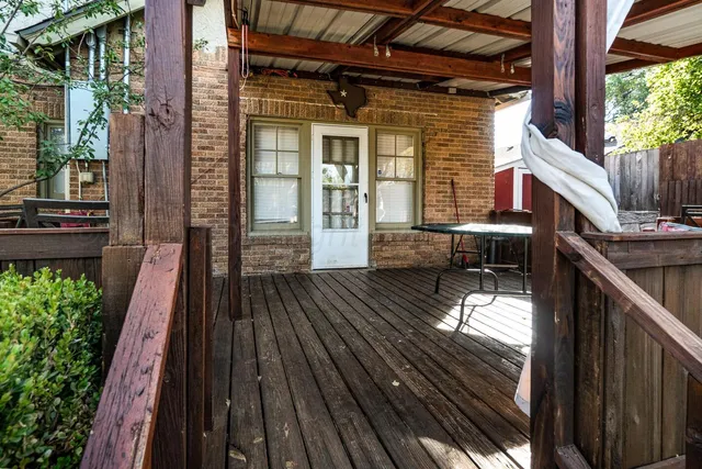 a backyard of the house