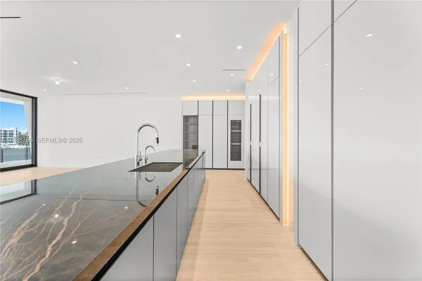 a view of a kitchen