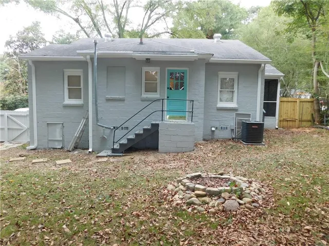 a backyard of a house
