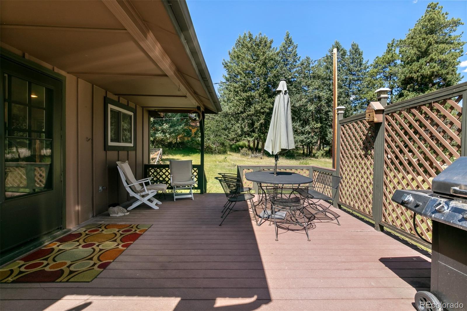 6637 High Drive Morrison, CO 80465 - Photo 20 of 28 a patio with glass top table and chairs