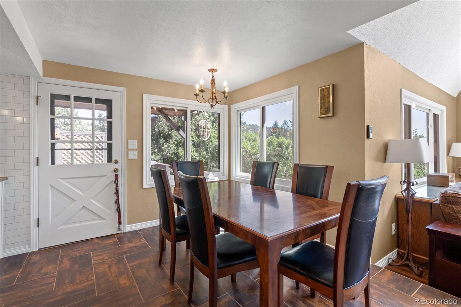 6637 High Drive Morrison, CO 80465 - Photo 8 of 28 a view of a dining room with furniture window and wooden floor