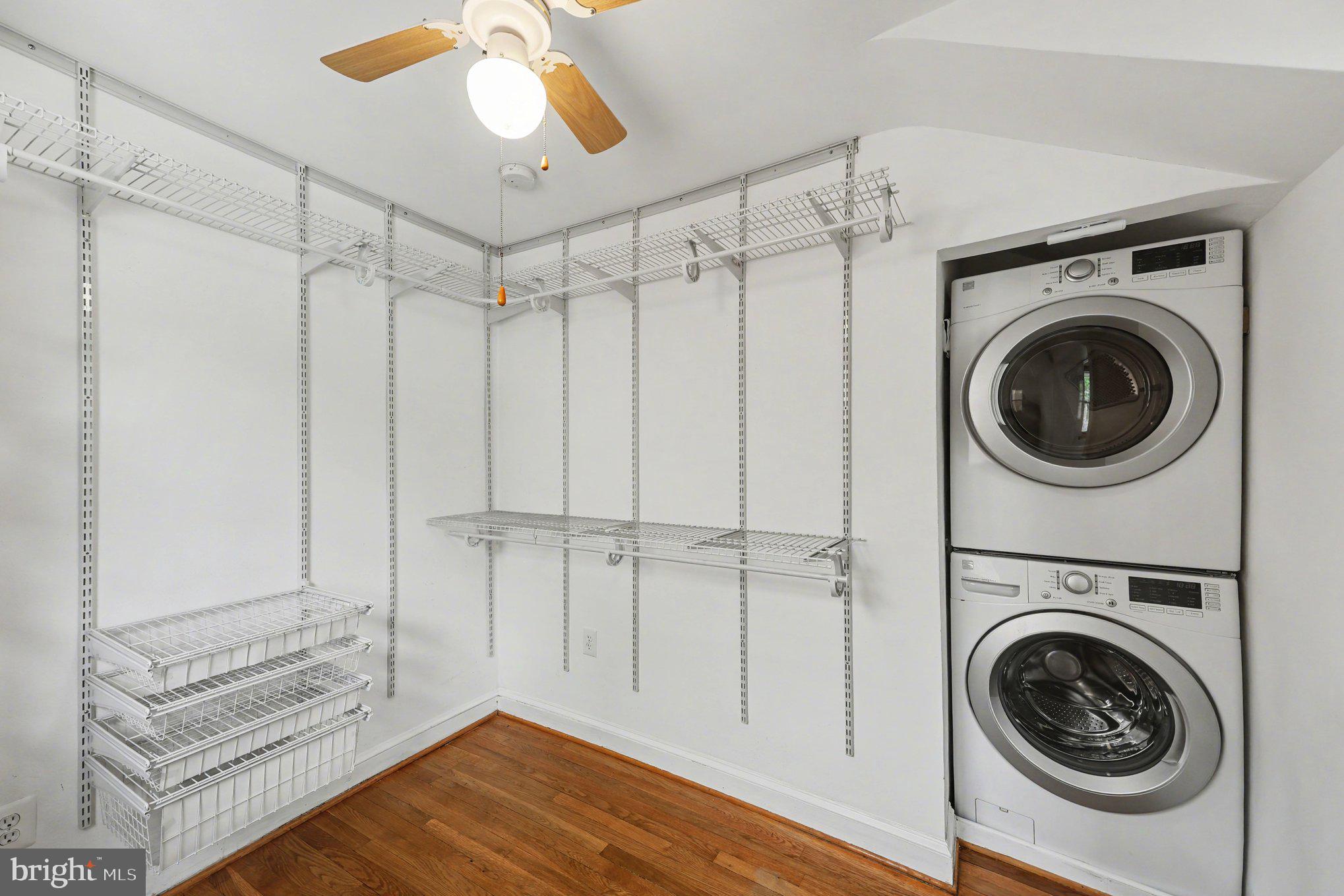 4504 20th Street Northeast Washington, DC 20018 - Photo 27 of 39 a view of a hallway with washer and dryer