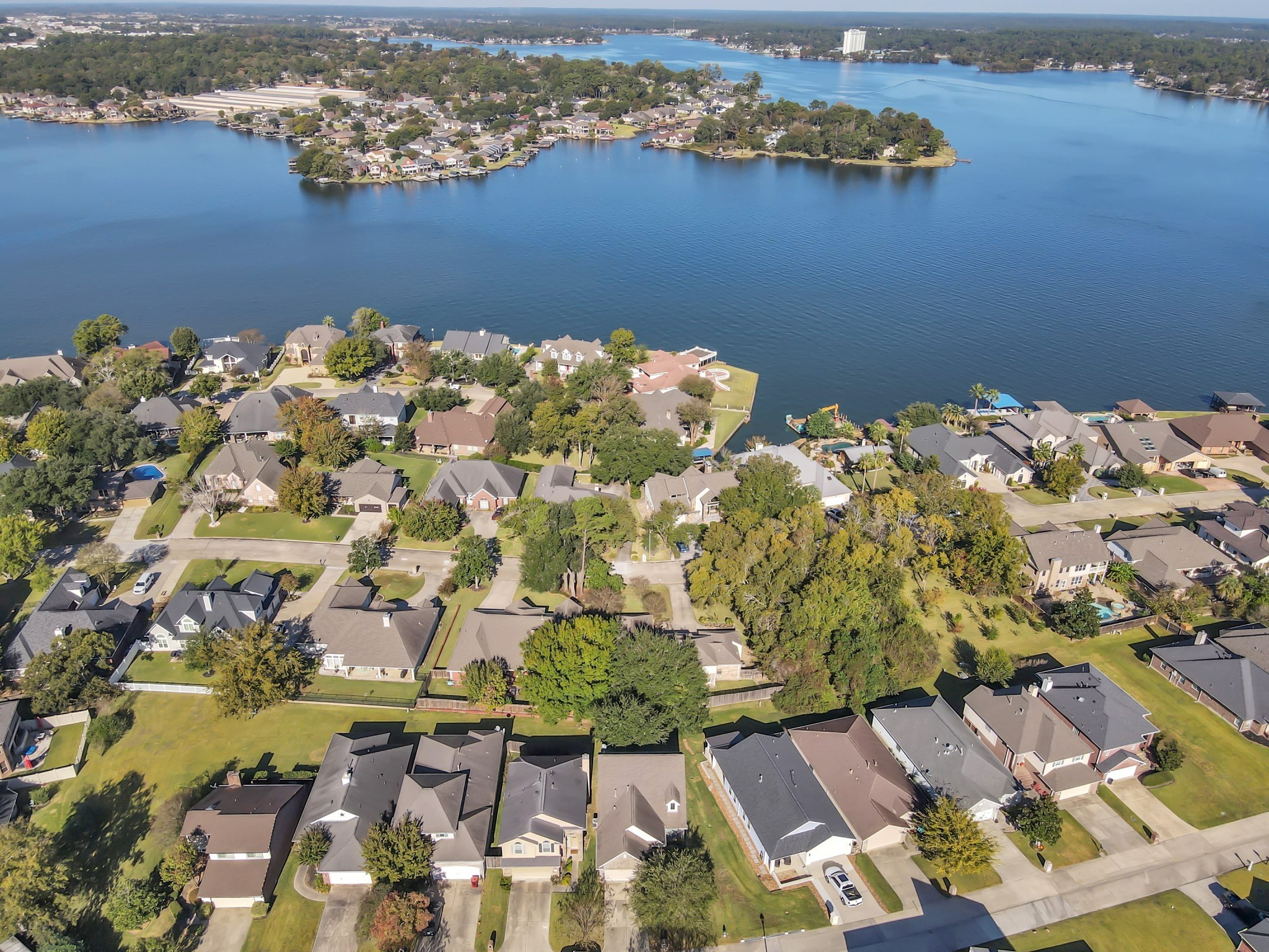 130 April Cove Conroe, TX 77356 - Photo 36 of 36 an aerial view of residential houses with outdoor space