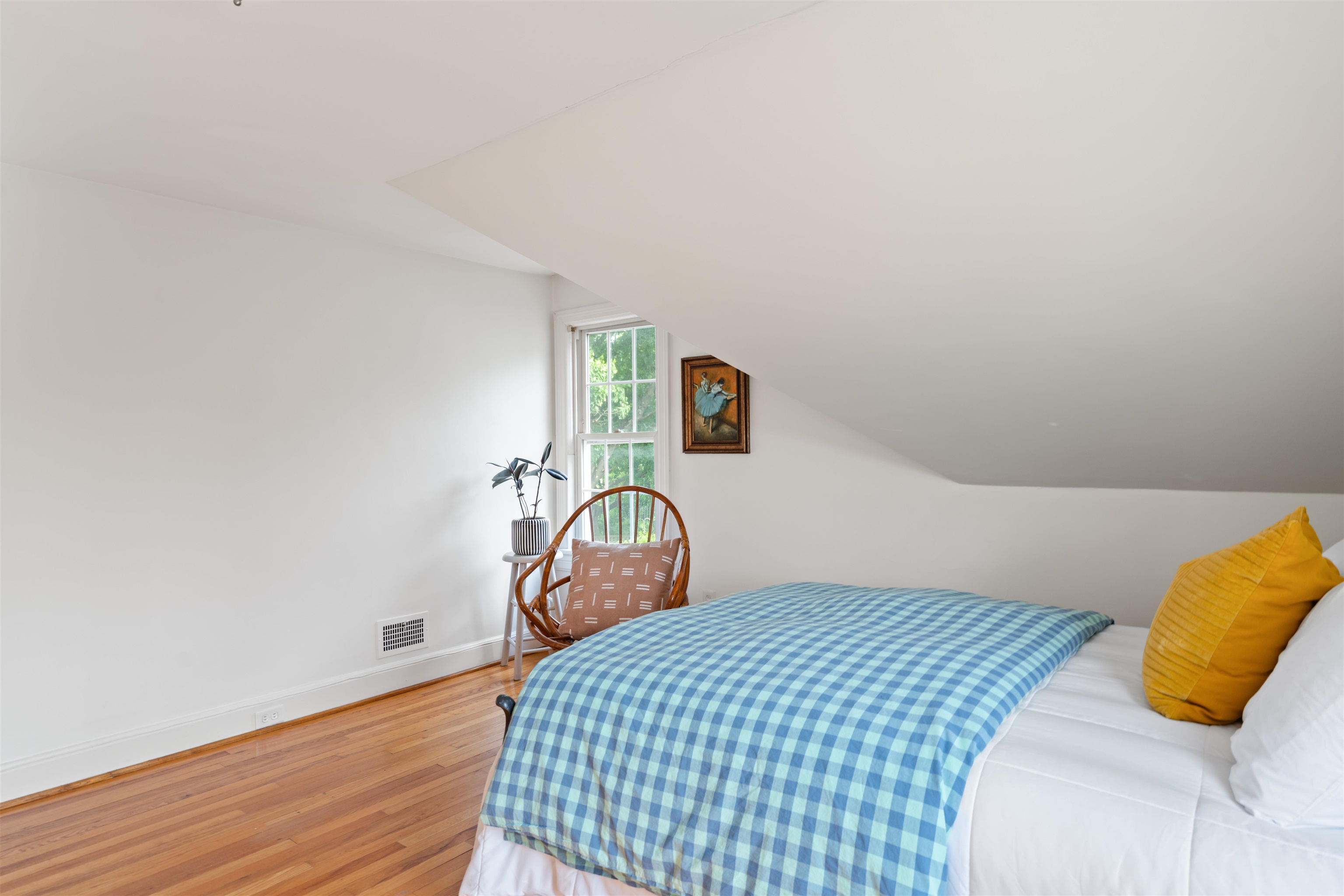 7 Taylor Street Staunton, VA 24401 - Photo 35 of 47 a bedroom with a bed and wooden floor