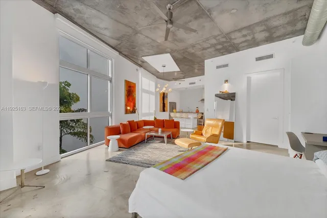 a room with furniture and a table