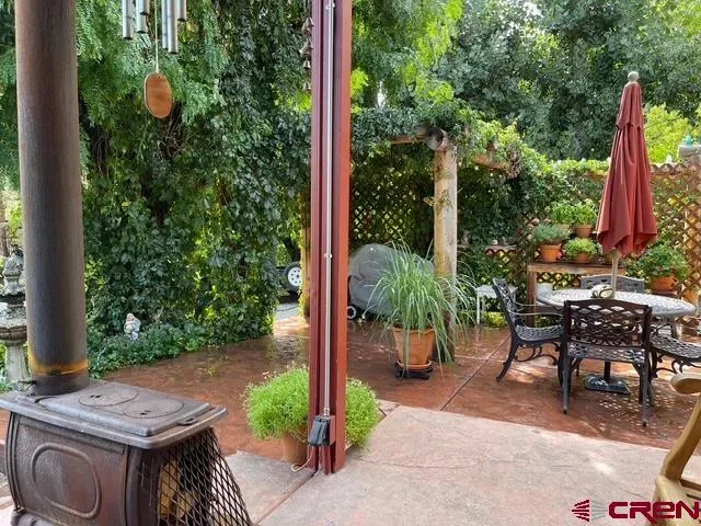 a view of a wooden bridge