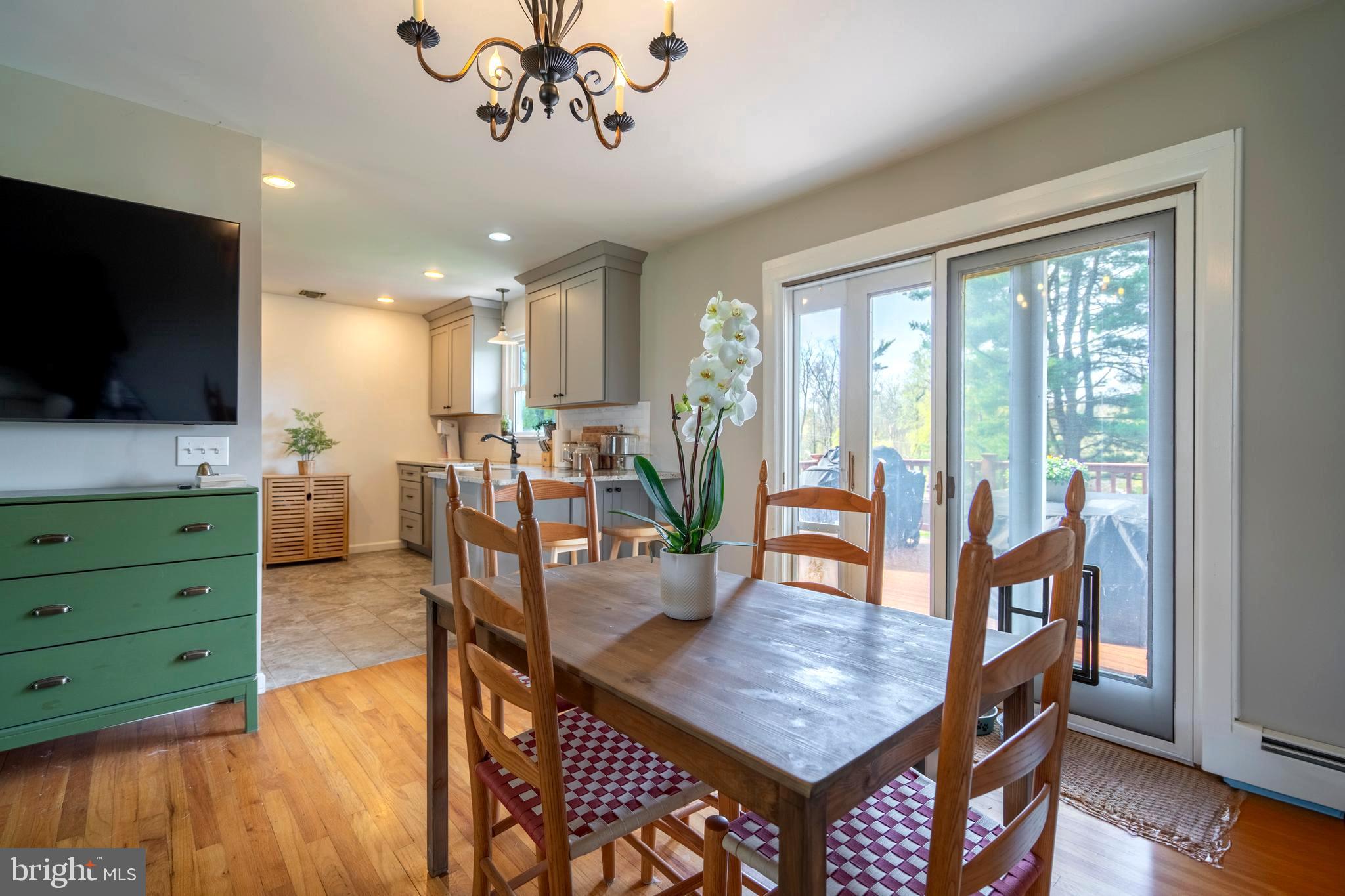 1066 Almshouse Road Ivyland, PA 18974 - Photo 16 of 39 a view of a dining room with furniture window and wooden floor