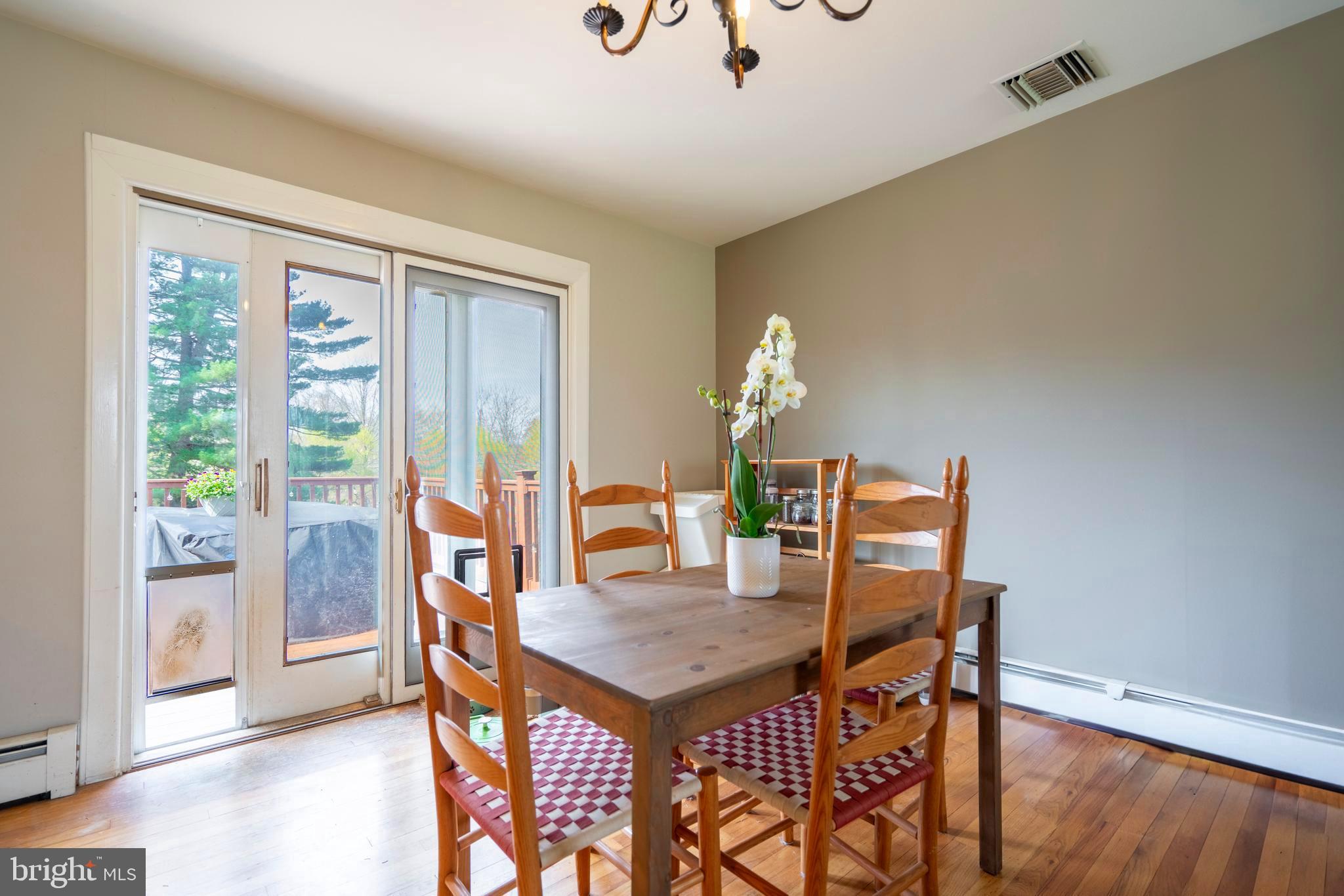1066 Almshouse Road Ivyland, PA 18974 - Photo 8 of 39 a view of a dining room with furniture window and wooden floor