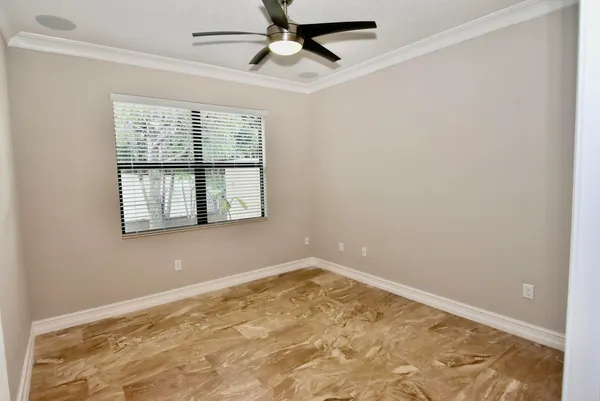 an empty room with a window