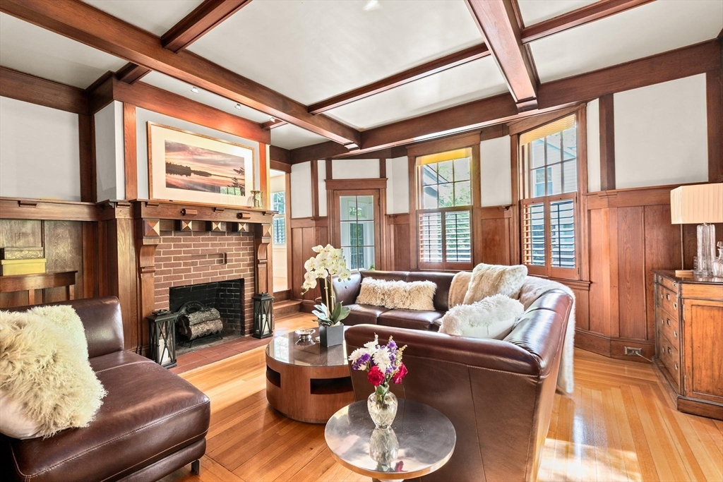 26 Saxon Road Newton, MA 02461 - Photo 3 of 25 a living room with furniture fireplace and a large window