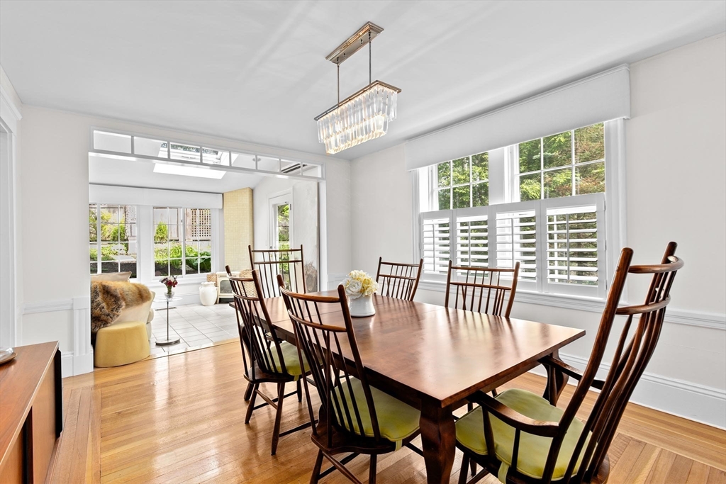 26 Saxon Road Newton, MA 02461 - Photo 8 of 25 a view of a dining room with furniture window and outside view