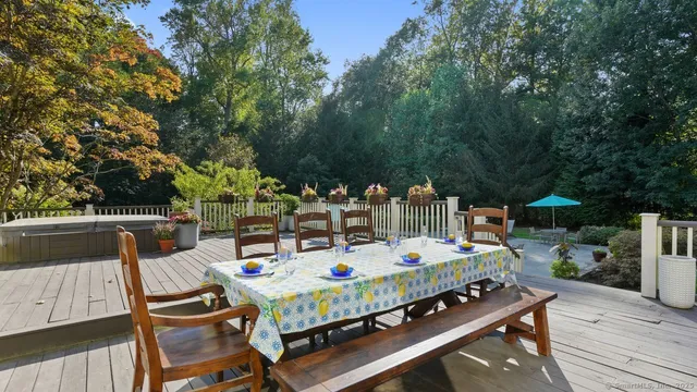 a view of an outdoor space with furniture