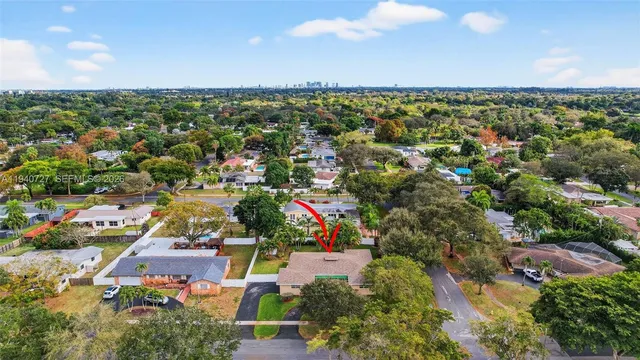 an aerial view of a city