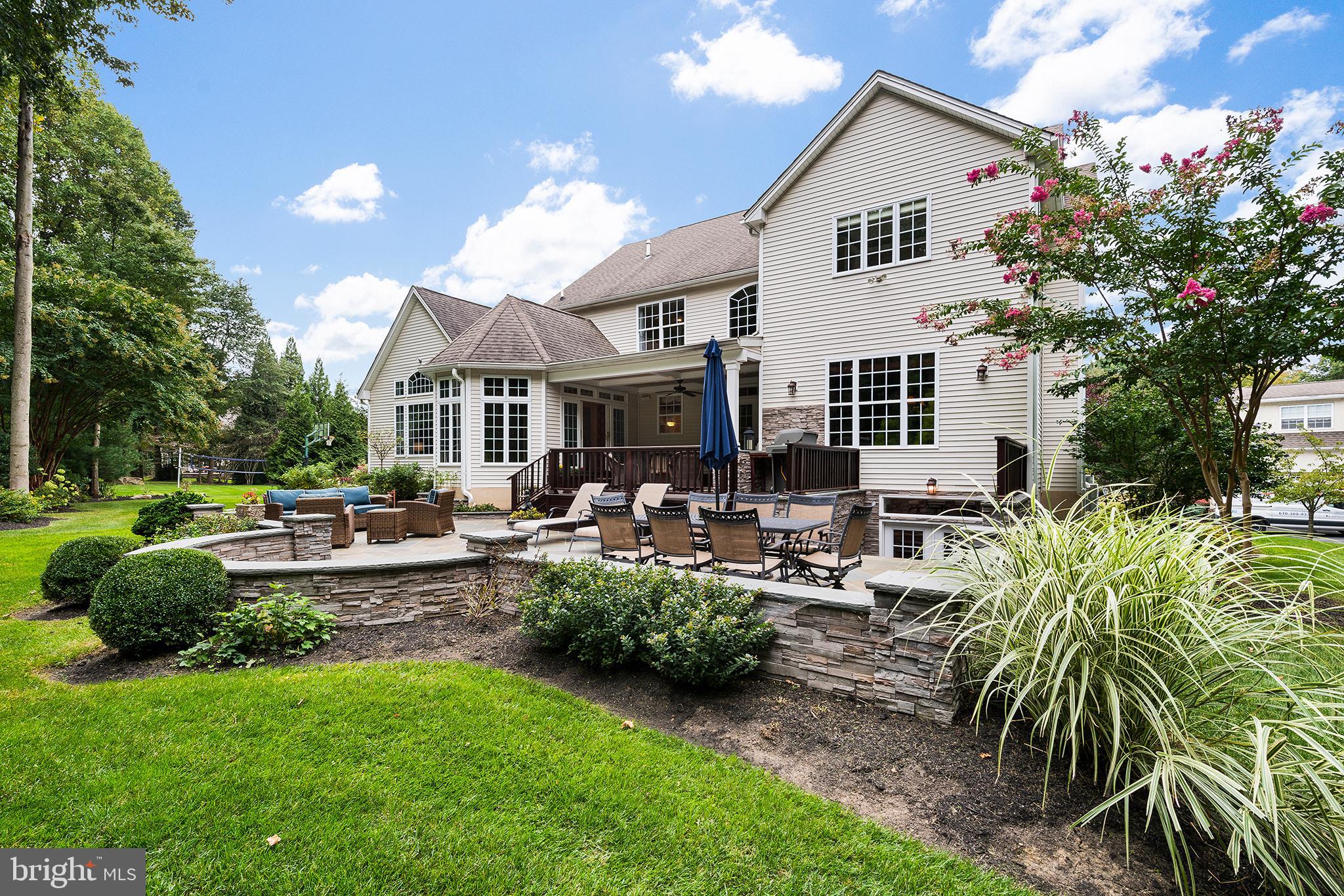 6 Rigby Court Garnet Valley, PA 19060 - Photo 57 of 62 Patio Surrounded with Stacked Stone Wall