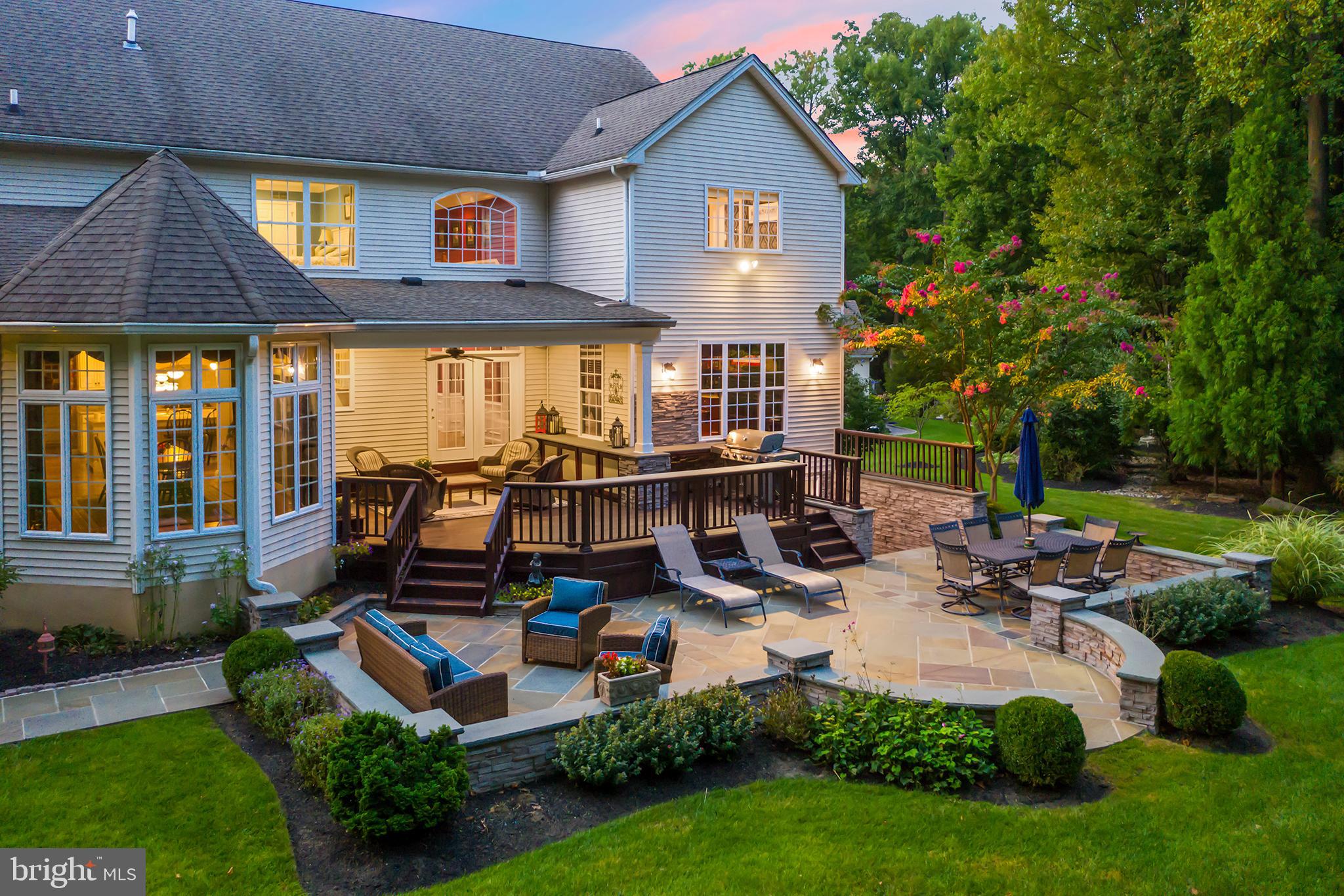 6 Rigby Court Garnet Valley, PA 19060 - Photo 58 of 62 Patio & Deck in the Evening